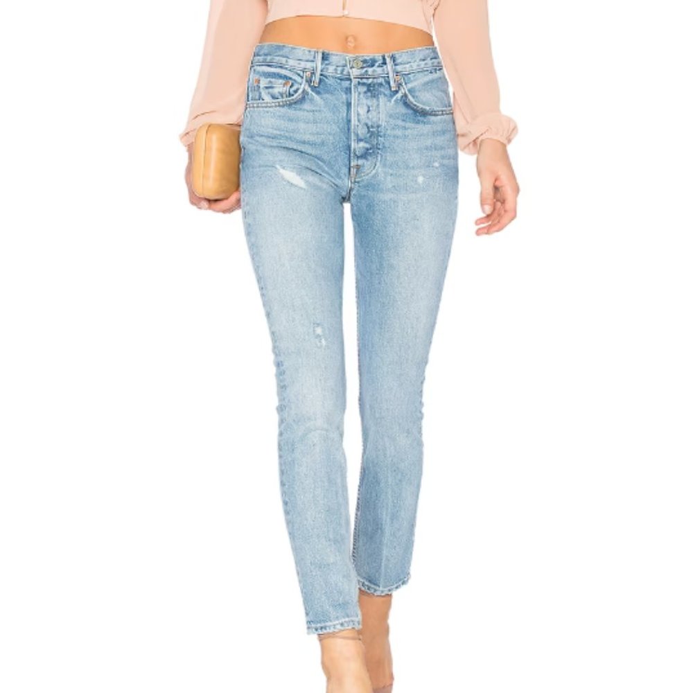 GRLFRND Karolina High-Rise Skinny Jean Last Dance Size 26 Light Blue